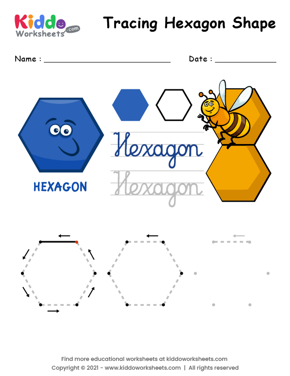 Free Printable Hexagon Shape Worksheet Worksheet - kiddoworksheets