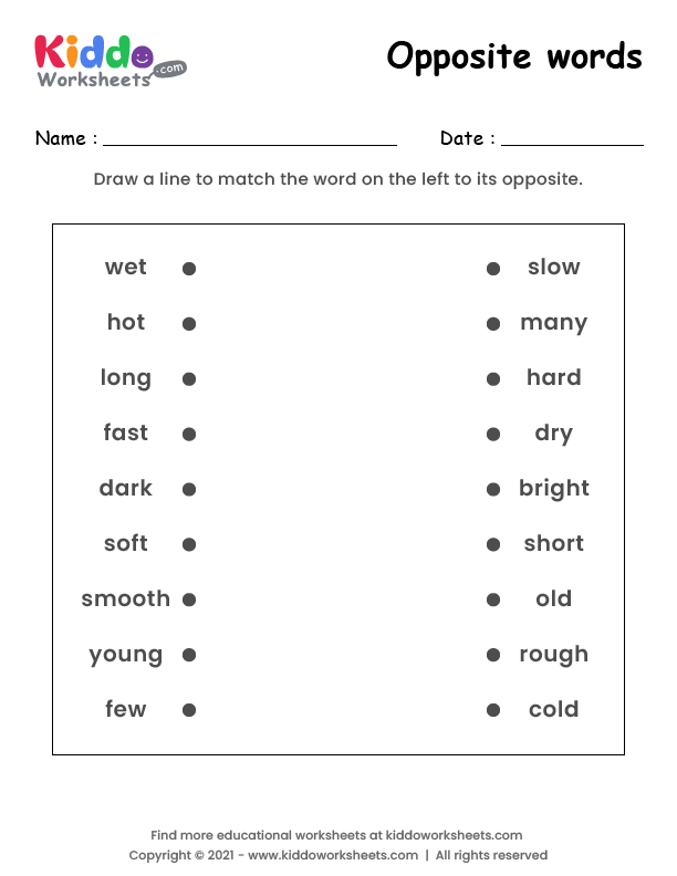 worksheets-about-opposite-words