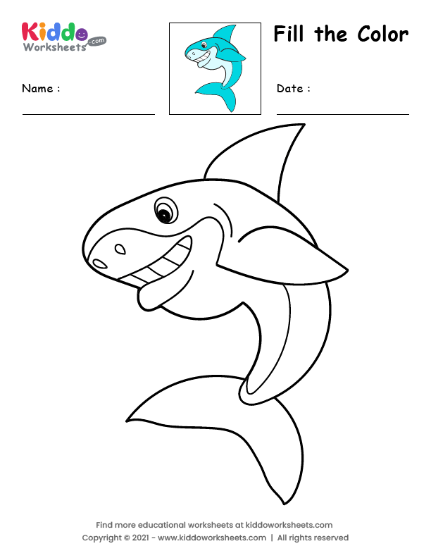 Free Printable Baby Shark Coloring Pages Worksheet Kiddoworksheets