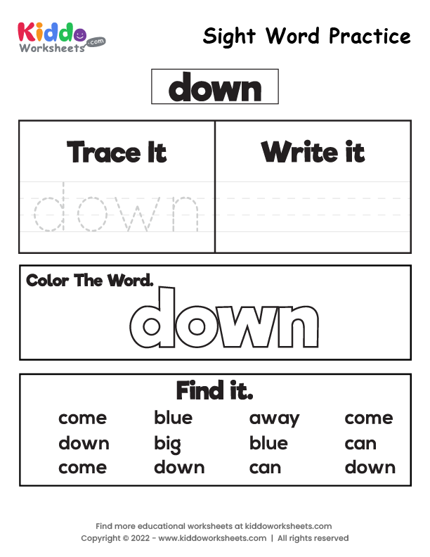 free-printable-sight-word-practice-down-worksheet-kiddoworksheets