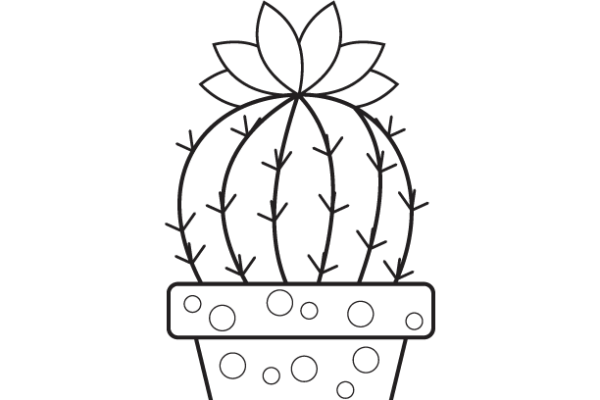 Cactus coloring page