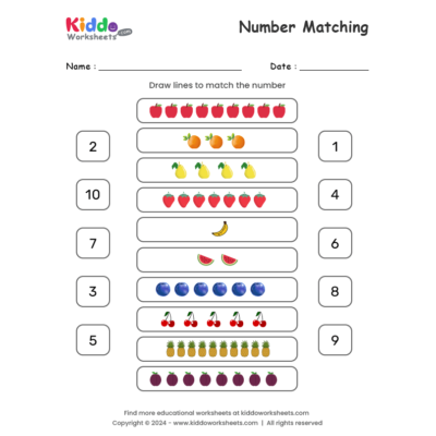 Number Matching Worksheet