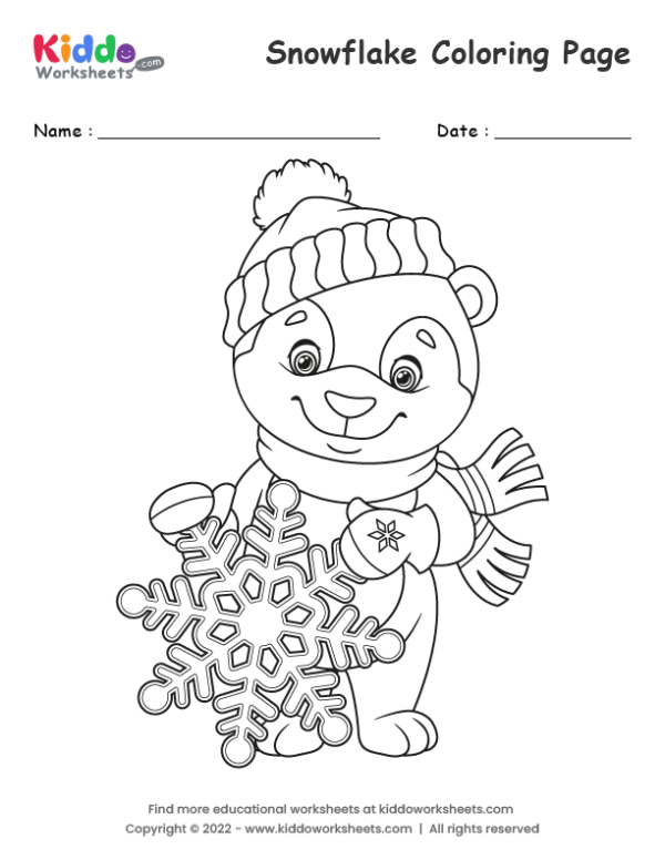 Snowflake coloring page