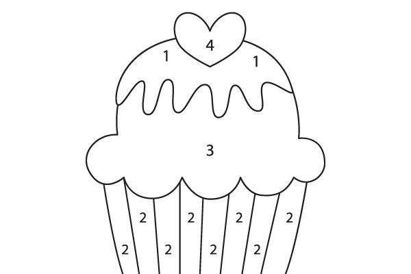 Color the Cupcake Worksheet