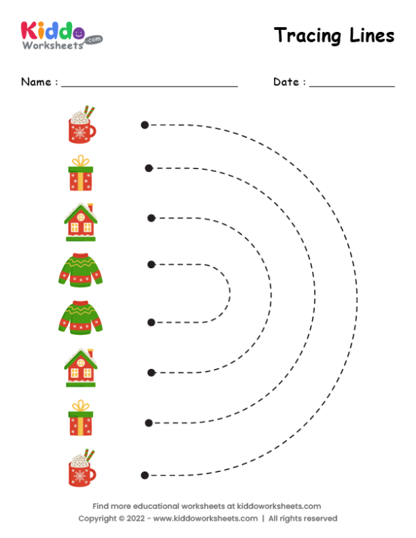 Tracing Lines Christmas