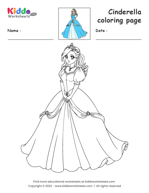 Cinderella coloring page