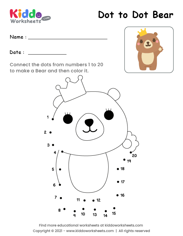 Dot to Dot Bear