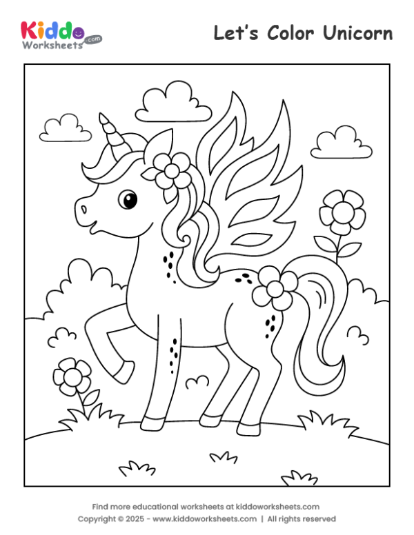 Unicorn Coloring Page