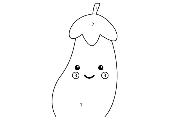 Color the Eggplant Worksheet