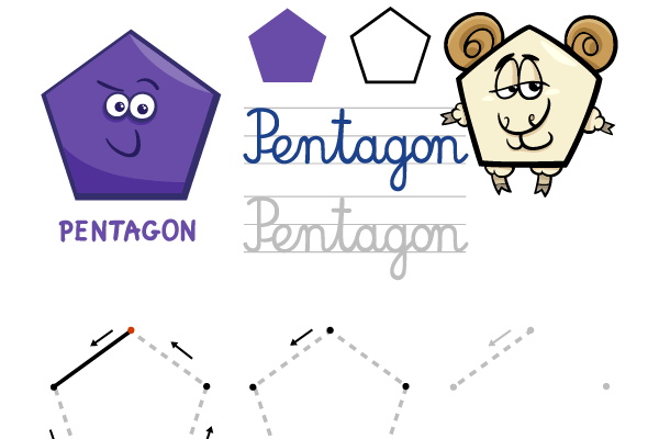 Pentagon Shape Worksheet