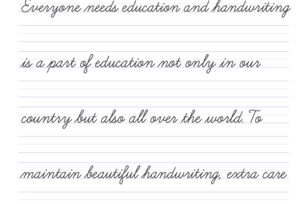 Cursive Writing Worksheet 1