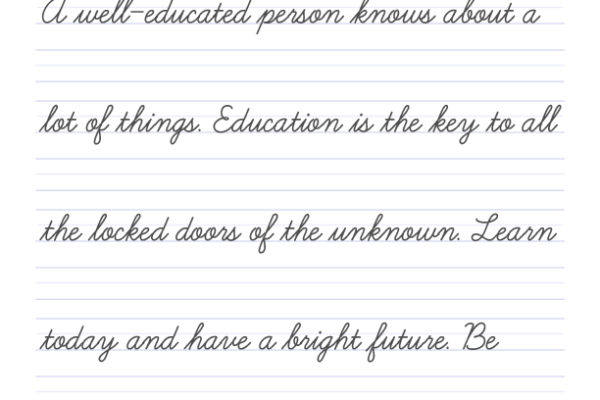 Cursive Writing Worksheet 3