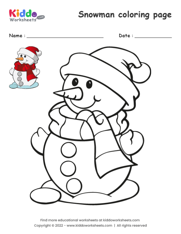 Snowman coloring pages