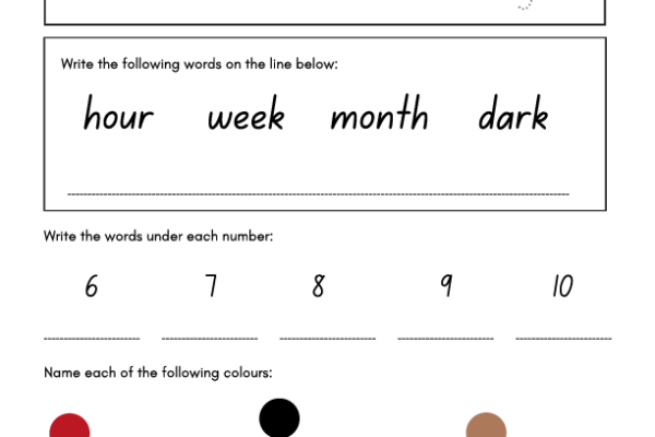 Sight Word Activities 6 Worksheet