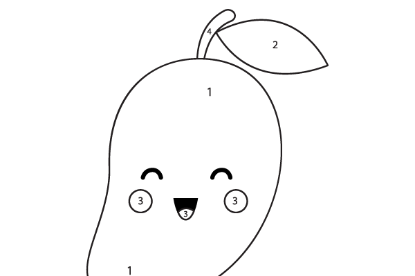 Color the Mango Worksheet