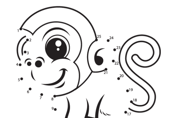 Dot to Dot Monkey Worksheet