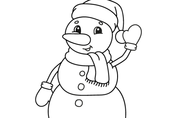 Snowman coloring page