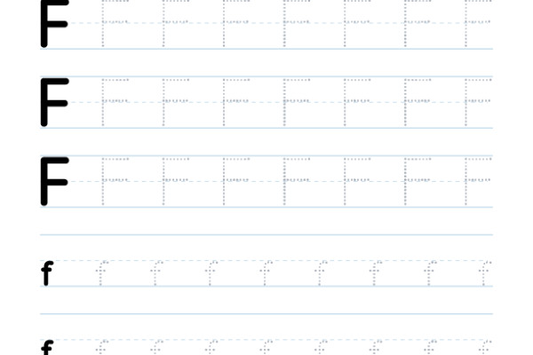 Tracing Letter F worksheet