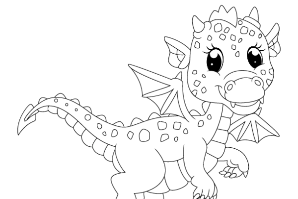 dragon coloring page