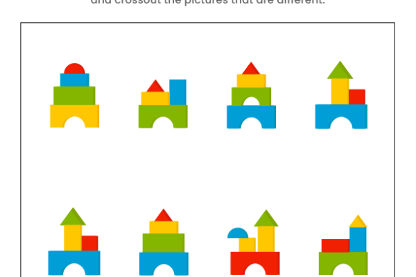 Find the same Towers Worksheet