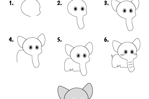 How to draw Elephant worksheet