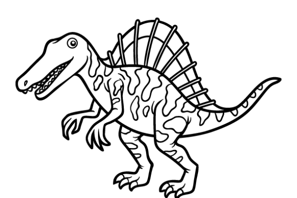 Spinosaurus coloring page