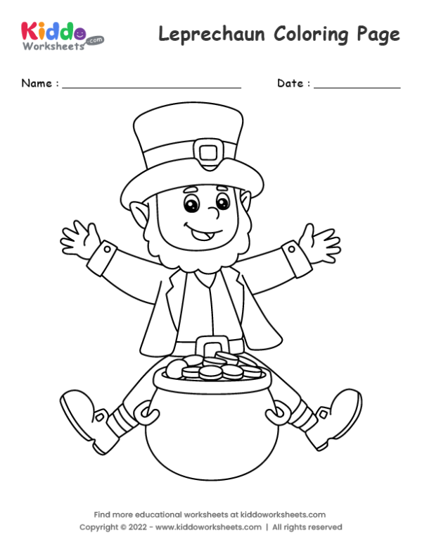 Leprechaun coloring page