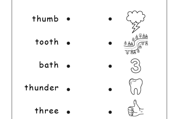 Phonics matching worksheet 6