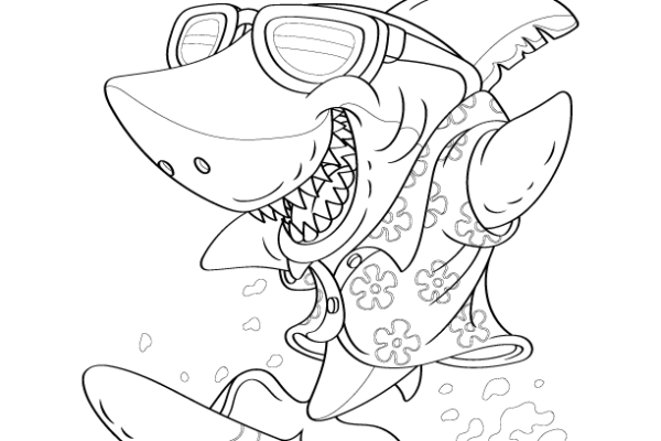 shark coloring page