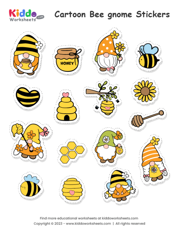 Bee gnome Stickers