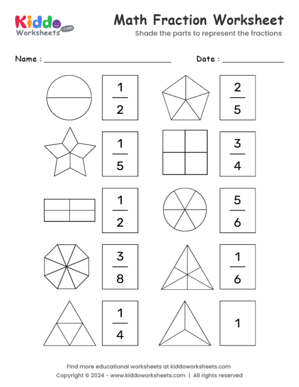 Math Fractions Worksheets