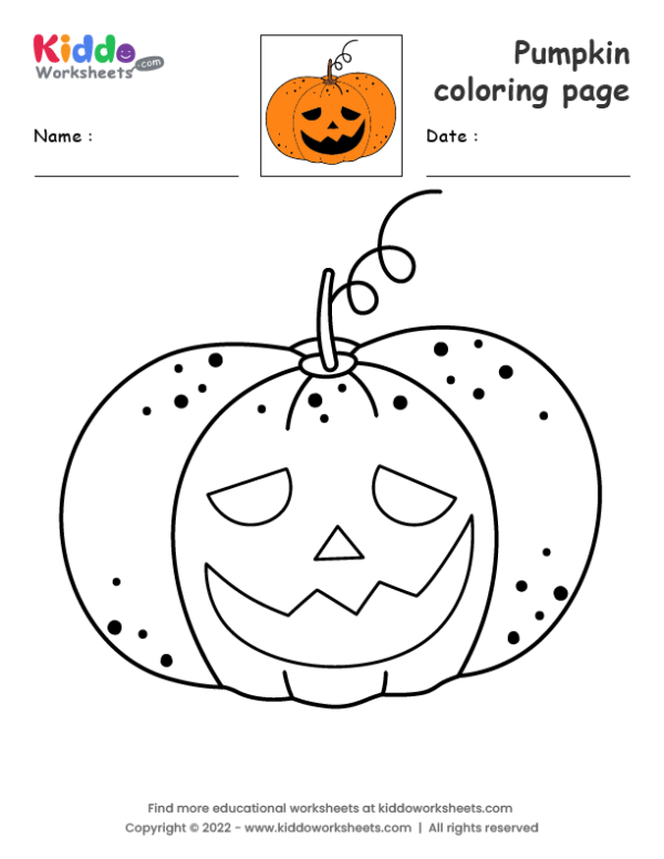 Pumpkin coloring page