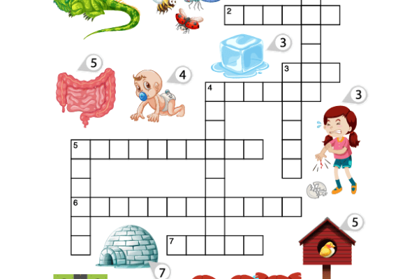 Letter I Crossword Puzzle Worksheet