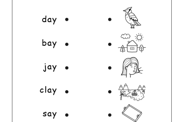 Phonics matching worksheet 2