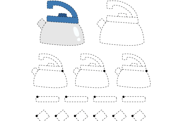 Tracing Lines Kettle Worksheet