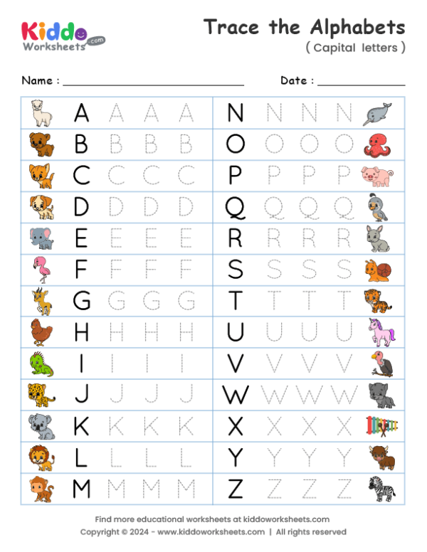 Capital Letter Tracing