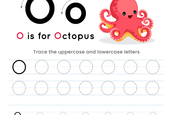 Letter Tracing Alphabet O Worksheet