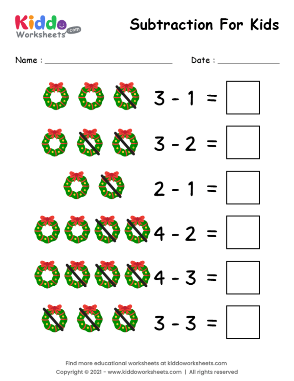 Subtraction Wreaths