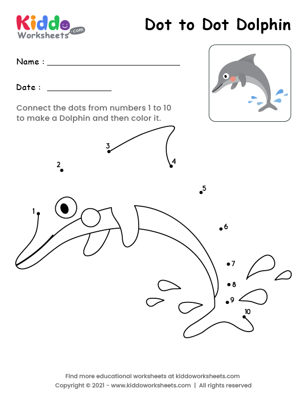 Dot to Dot Dolphin