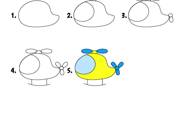 How to draw Helicopter worksheet