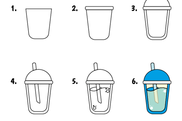 How to draw Cocktail worksheet