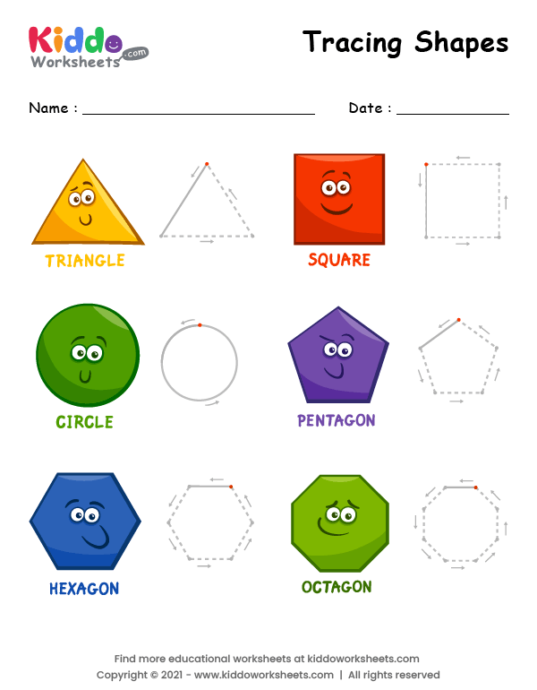 Shape Tracing Worksheet