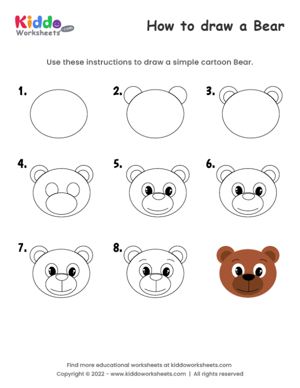 How to draw Bear