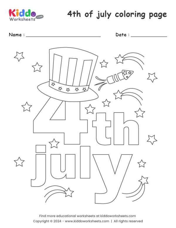 4th of july coloring page