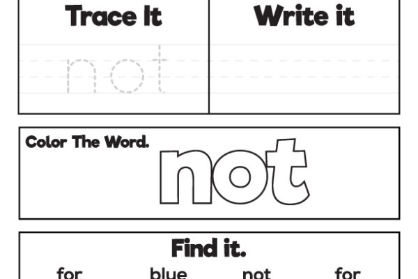 Sight Word Practice not Worksheet