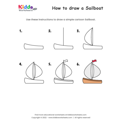 How to draw Sailboat