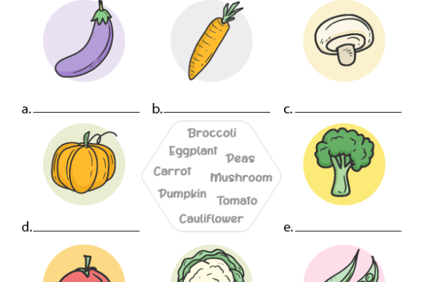 Vegetables Worksheet