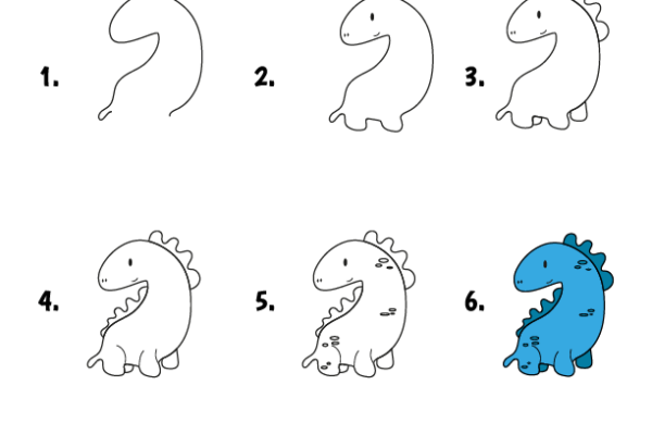 How to draw Dinosaur worksheet