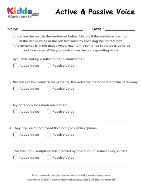 Active and Passive Voice