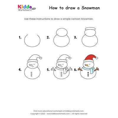 How to draw Snowman